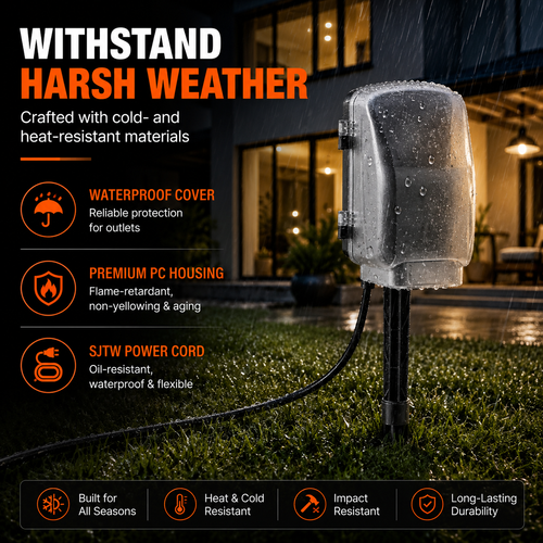 Outdoor Power Stake, Extension Cord