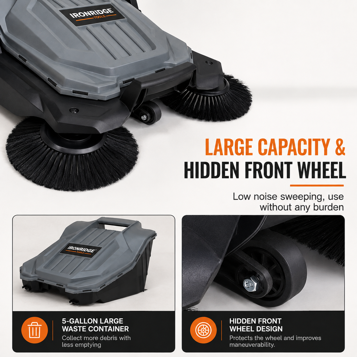 Heavy-Duty Push Floor Sweeper