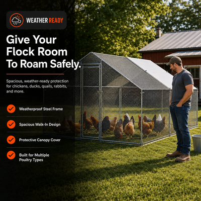 Large Metal Chicken Coop