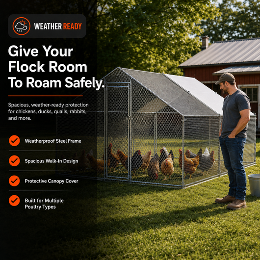 Large Metal Chicken Coop
