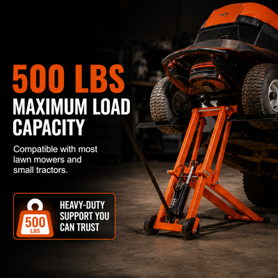 Lawn Mower Lift with Hydraulic Jack