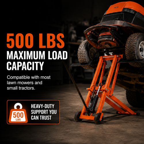 Lawn Mower Lift with Hydraulic Jack