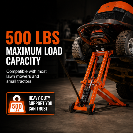 Lawn Mower Lift with Hydraulic Jack