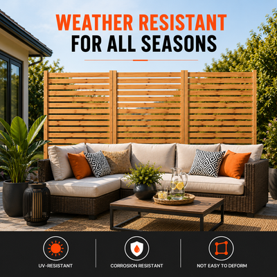 3-in-1 Wooden Privacy Screen