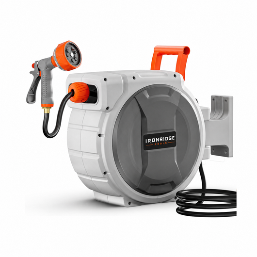 IronRidge Retractable Garden Hose Reel