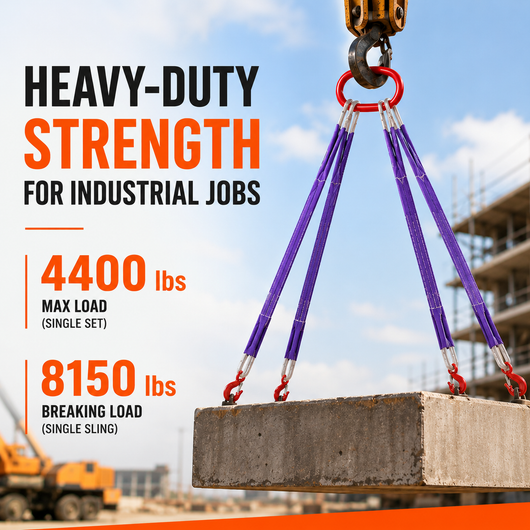 Heavy-Duty Lifting Sling Straps