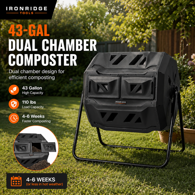 Compost Bin 43 Gal Dual Chamber