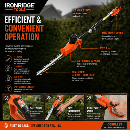 Cordless Pole Hedge Trimmer
