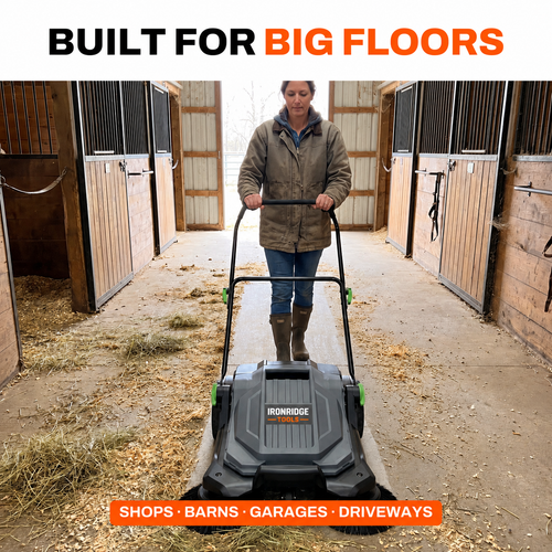Heavy-Duty Push Floor Sweeper