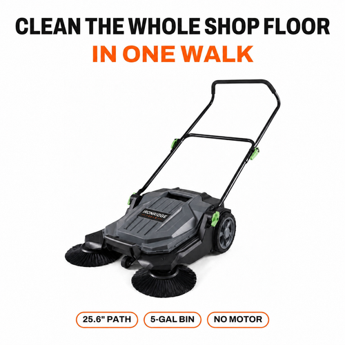 Heavy-Duty Push Floor Sweeper