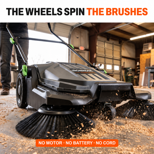 Heavy-Duty Push Floor Sweeper