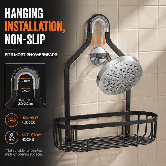 3-Tier Hanging Bathroom Shower Storage