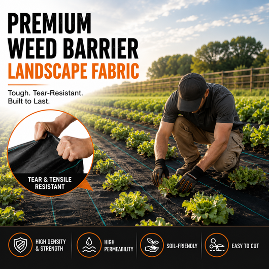 Premium Heavy Duty Weed Barrier Landscape Fabric