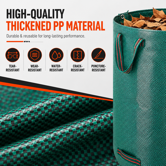 3-Pack 72 Gallon Reusable Yard Waste Bag