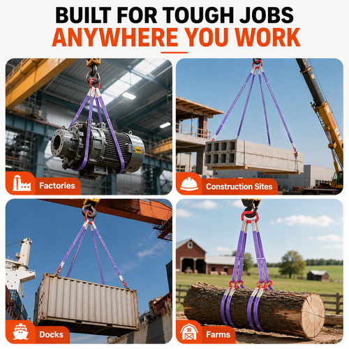 Heavy-Duty Lifting Sling Straps