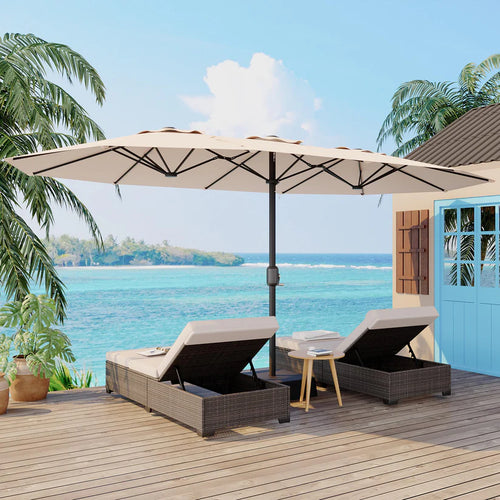 Double-Side Rectangular Pool Umbrella