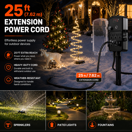 Outdoor Power Stake, Extension Cord