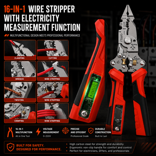 16-in-1 Wire Stripping Pliers