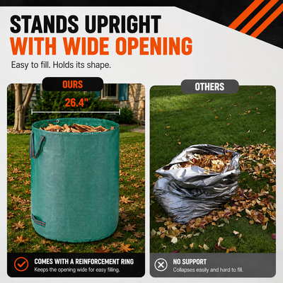 3-Pack 72 Gallon Reusable Yard Waste Bag