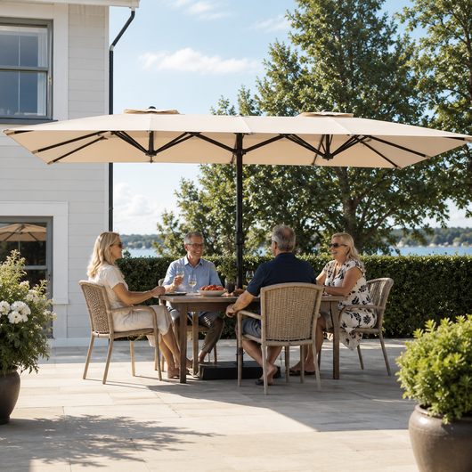 Double-Side Rectangular Pool Umbrella