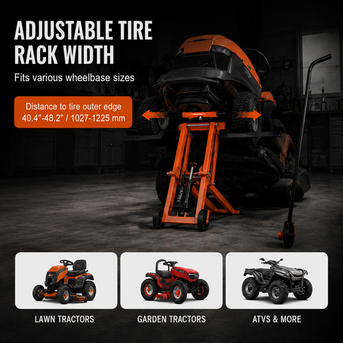 Lawn Mower Lift with Hydraulic Jack