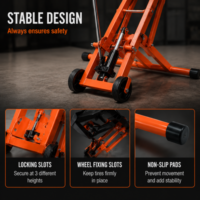 Lawn Mower Lift with Hydraulic Jack