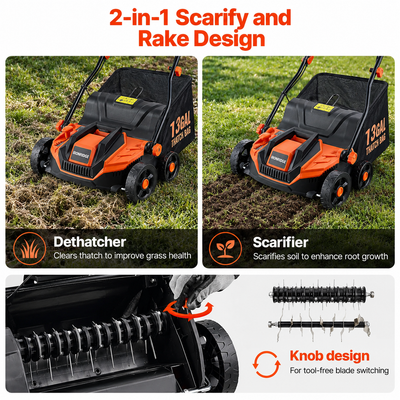 2-in-1 Electric Dethatcher and Scarifier