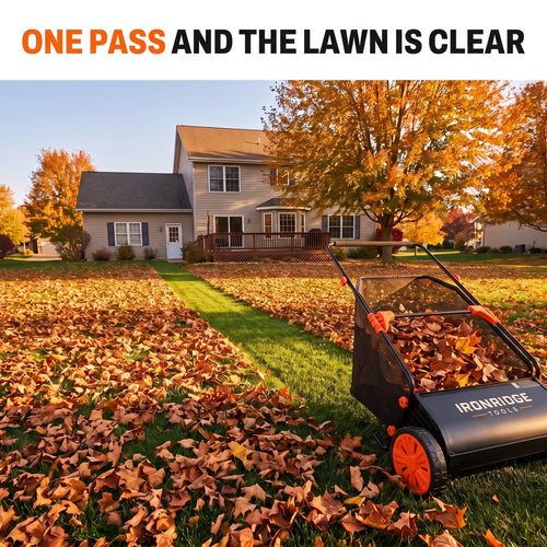 Heavy-Duty Push Lawn Sweeper