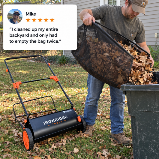 Heavy-Duty Push Lawn Sweeper